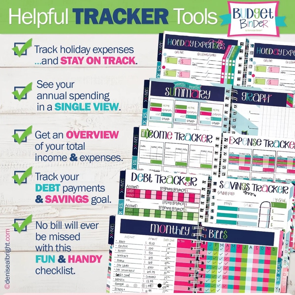 🔥 NEW Budget Binder by Reminder Binder Colorful Planner Calendar (non dated) - Picture 5 of 8